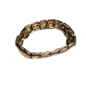 Vintage Link Bracelet Gold 80's Mob Wife Glam Party Girl Gemstone